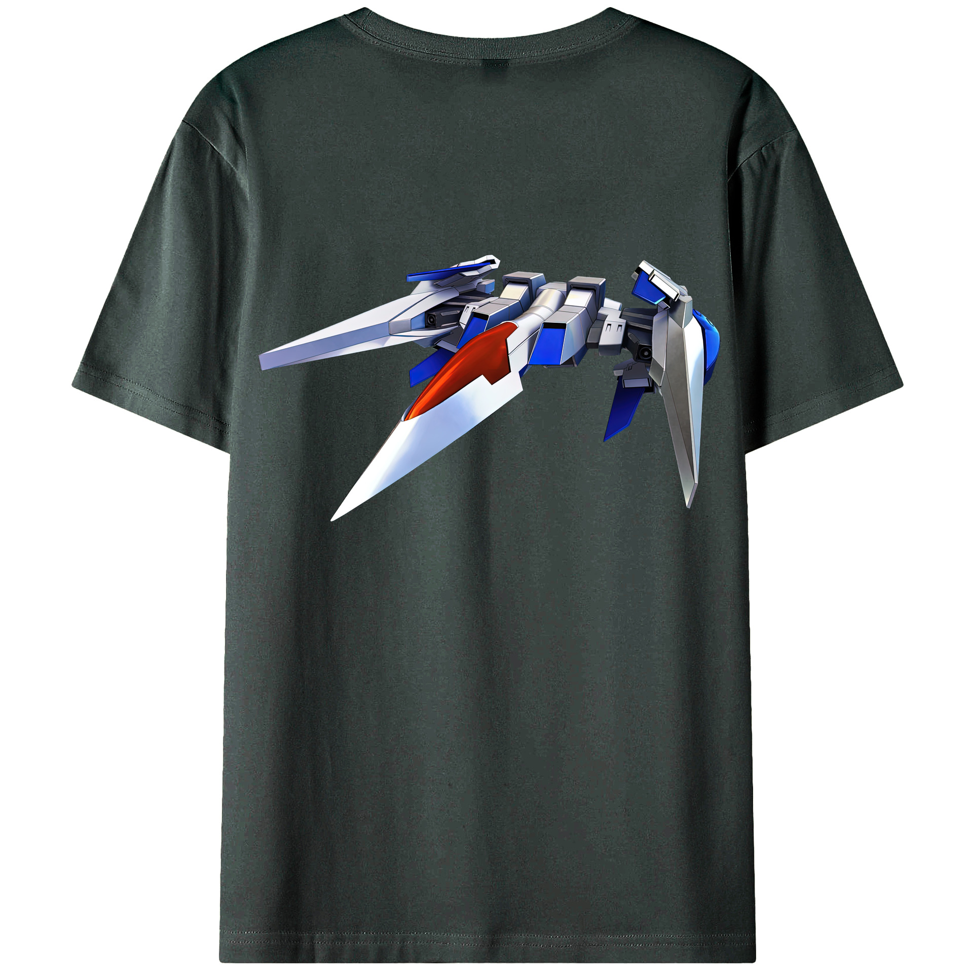 （画像用） 機動戦士ガンダム Mobile Suit Gundam 綿100％ メンズ半袖Tシャツ（バックプリント） 通気性